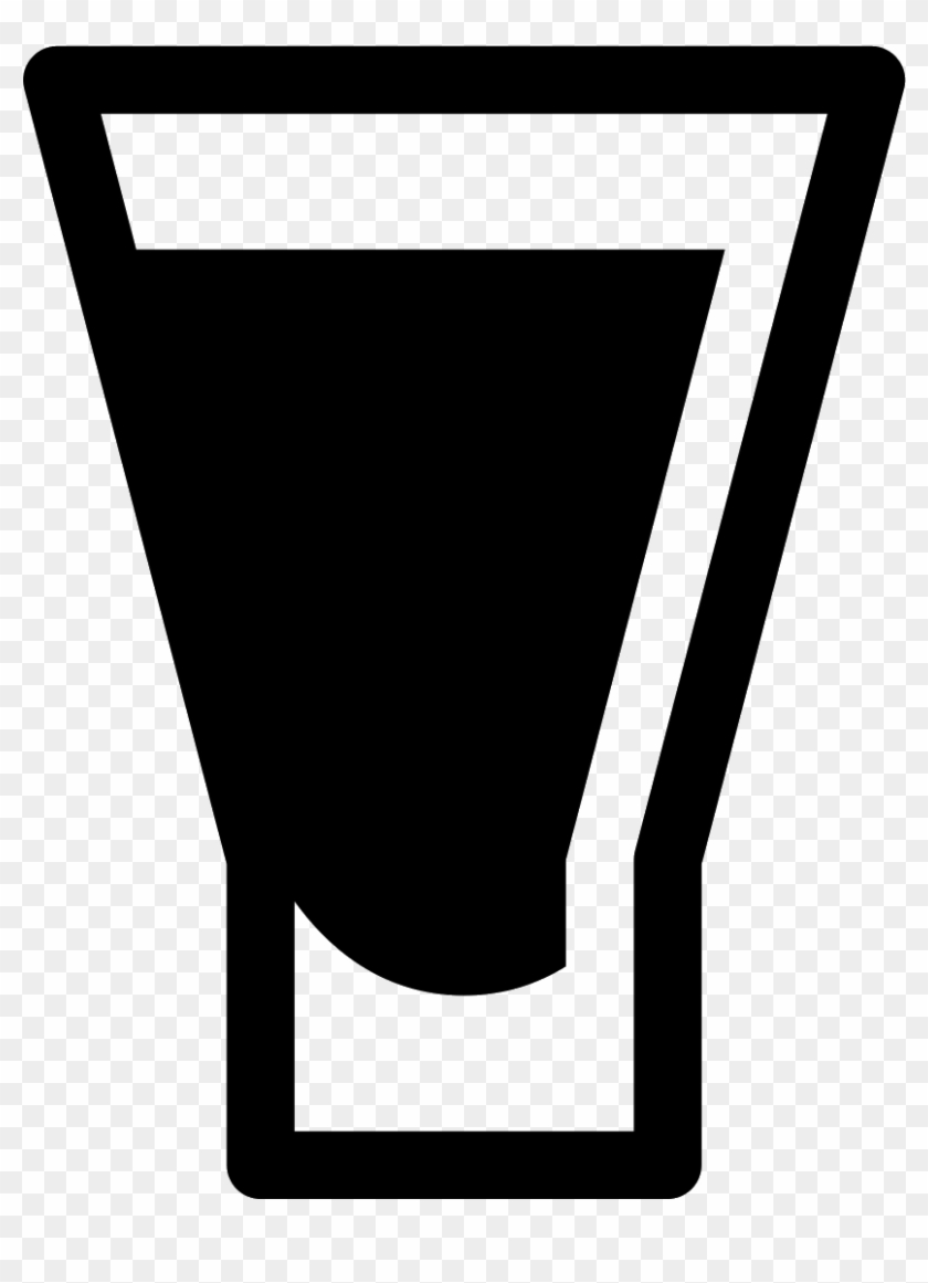 Vector Shot Banner Black And White Library - Shot Alcohol Icon #1374509