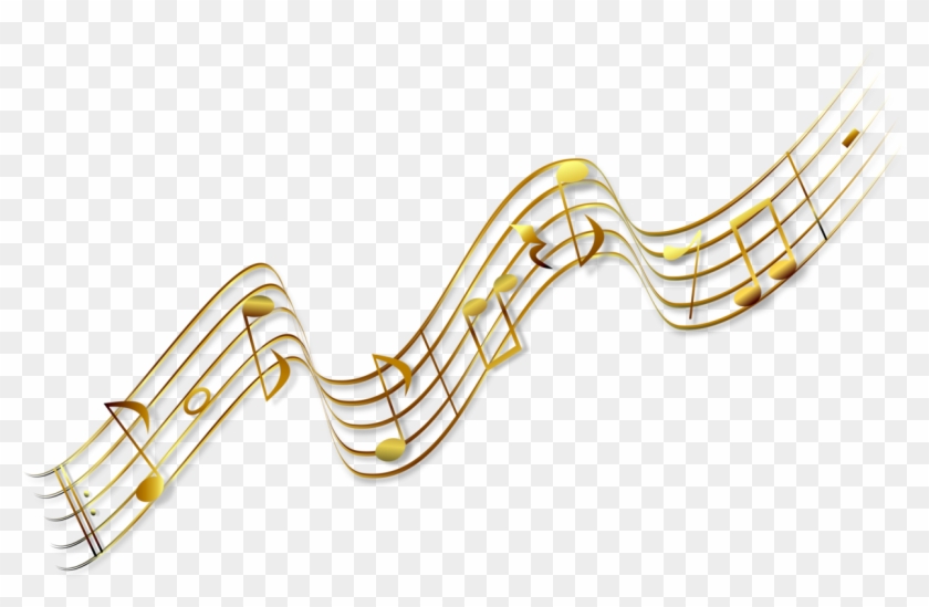 Musical Note Musical Theatre Sheet Music Music Download - Gold Music Notes Transparent Background #1374590