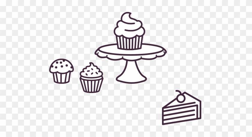 Image Royalty Free Cake Stand Clipart - Cake Stand Line Art #1374600