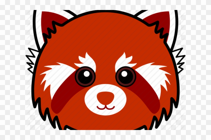 Red Panda Clipart Head - Red Panda Cartoon Cute #1374708