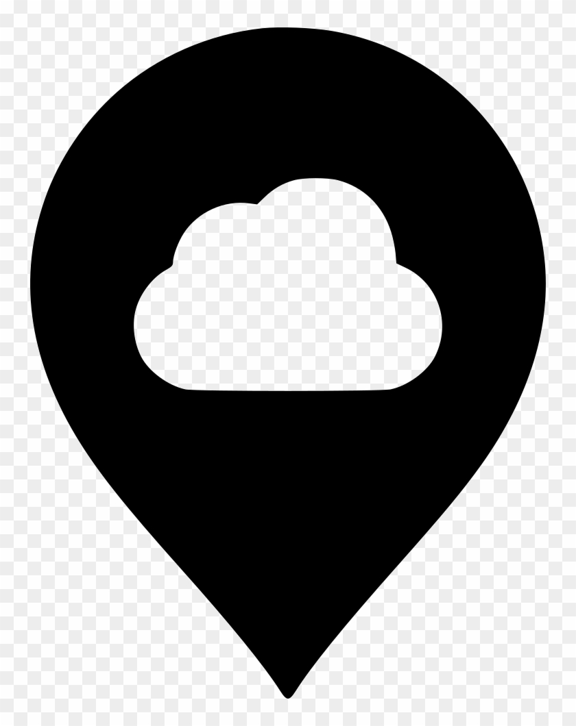 Cloud Clip Art Outline - Map Marker Alt #1374758