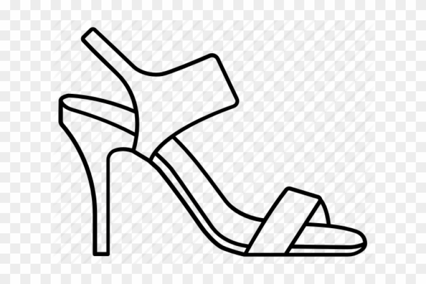 Sandal Clipart Lady Sandal - Sandal Drawing Easy #1374846