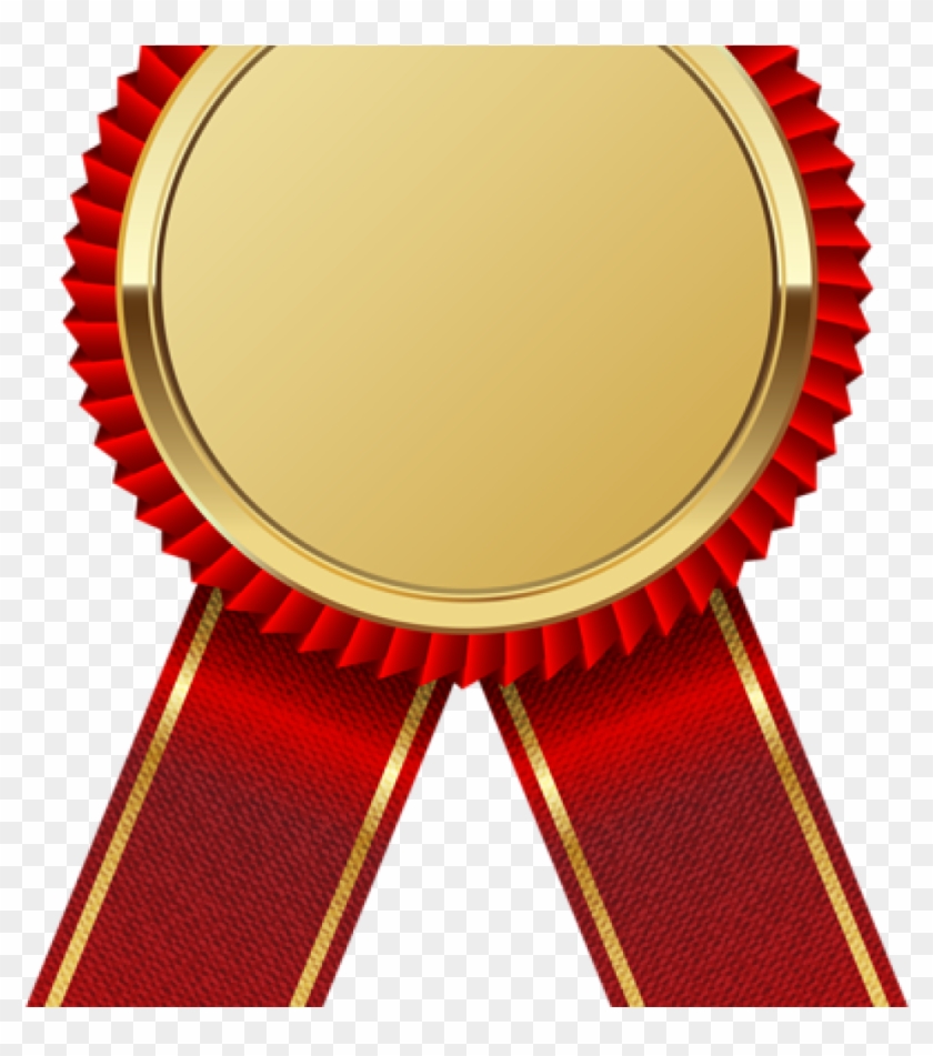 Ribbon Clipart Gold Medal With Red Png Image Frames - Gold Ribbon Png #1374861