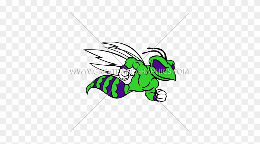 Cartoon Flying Wasp Mascot - Cartoon Flying Wasp Mascot #1374864