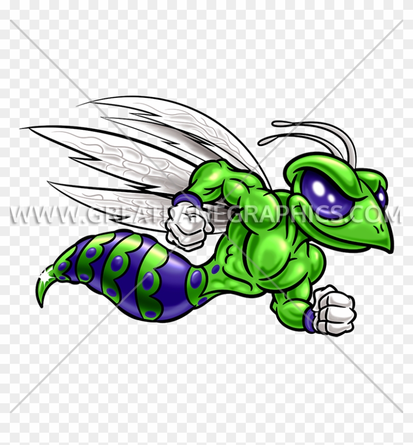 Cartoon Flying Wasp Mascot - Cartoon #1374865