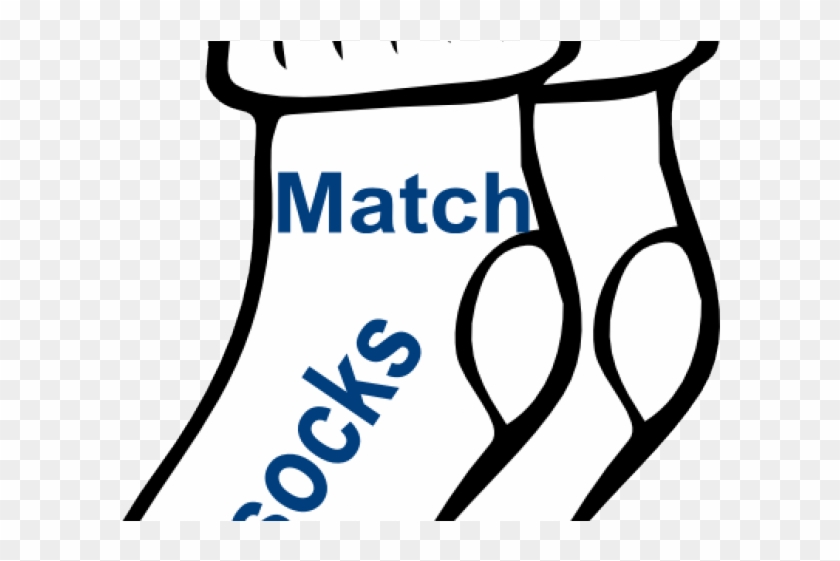 Match Clipart Clip Art - Printable Socks Coloring Pages #1374918