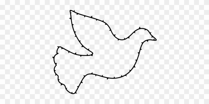 Columbidae Doves As Symbols Peace Drawing Clip Art - Drawing Of Dove For Peace #1374927