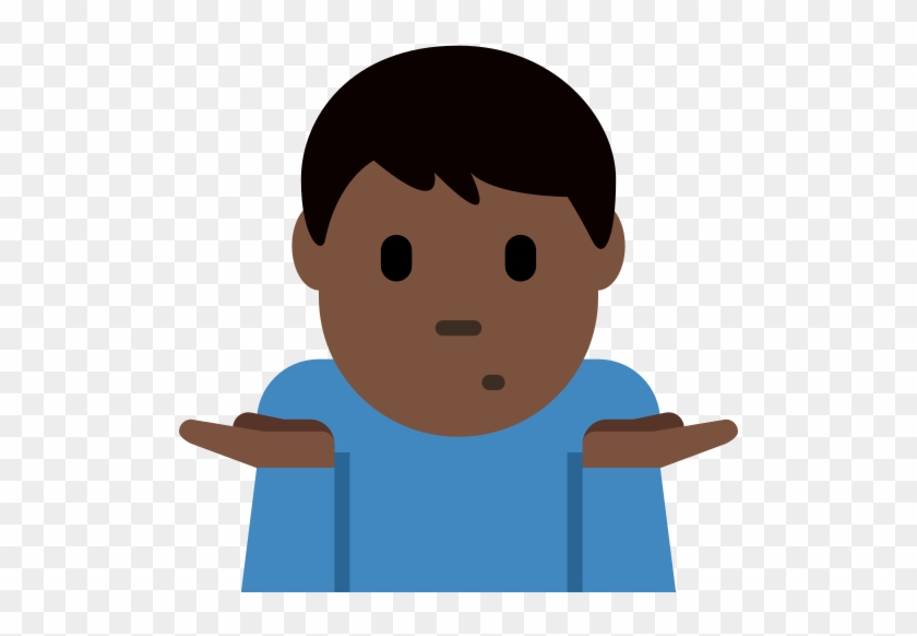 Twitter - Black Emoji Shrugging #1375011