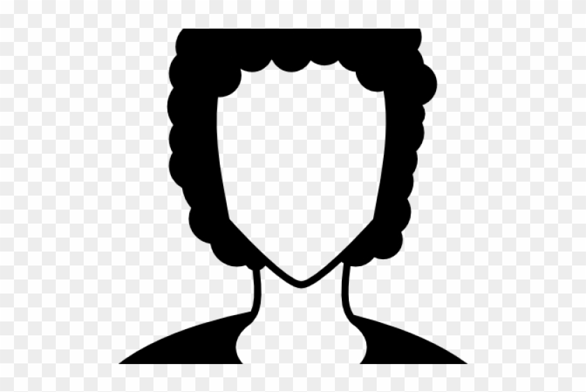 Short Hair Clipart Curly - Black Hair Icon Curly #1375084