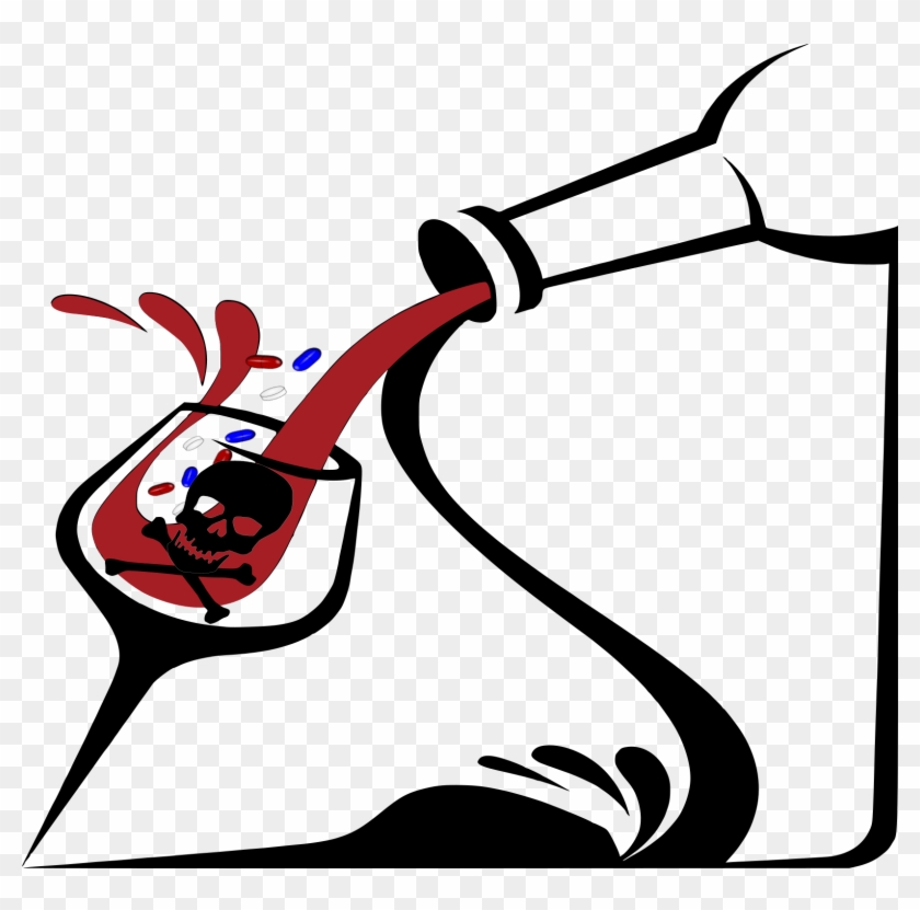 Medications And Alcohol Don't Mix - Bar Glass Clipart #1375087