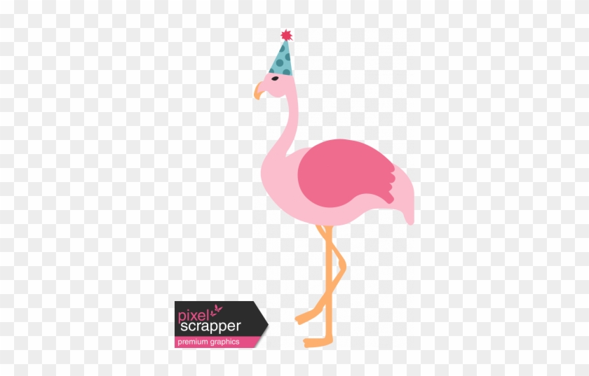 The Good Life Birthday - Flamingo Party Hat Cartoon #1375204