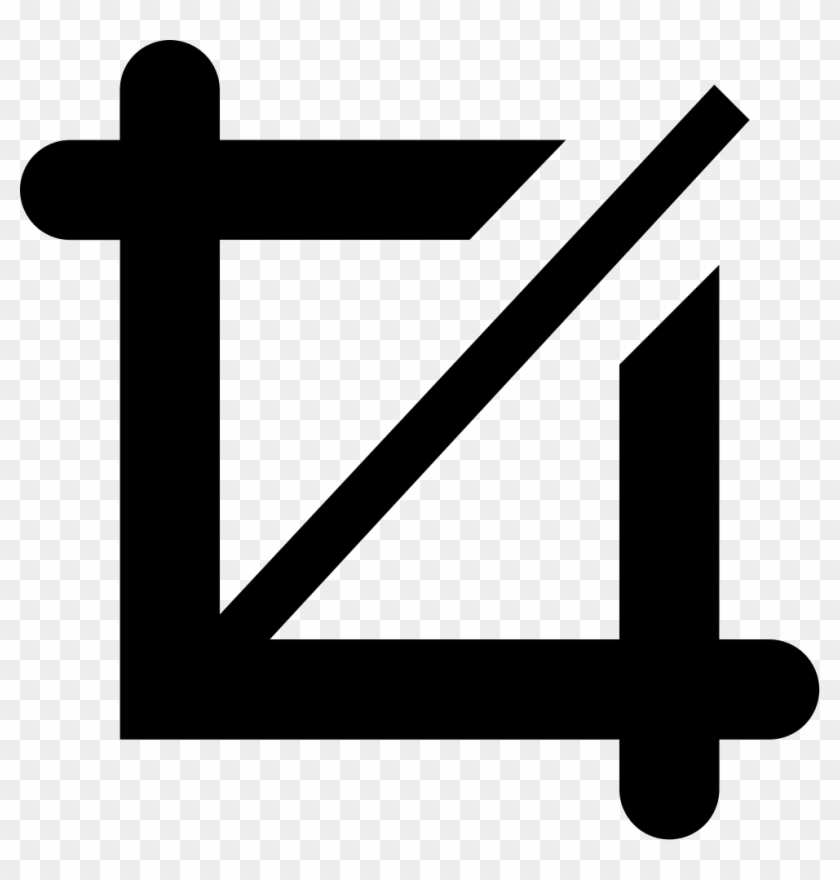 Cropping Design Interface Symbol Of Straight Lines - Euclidean Vector #1375242