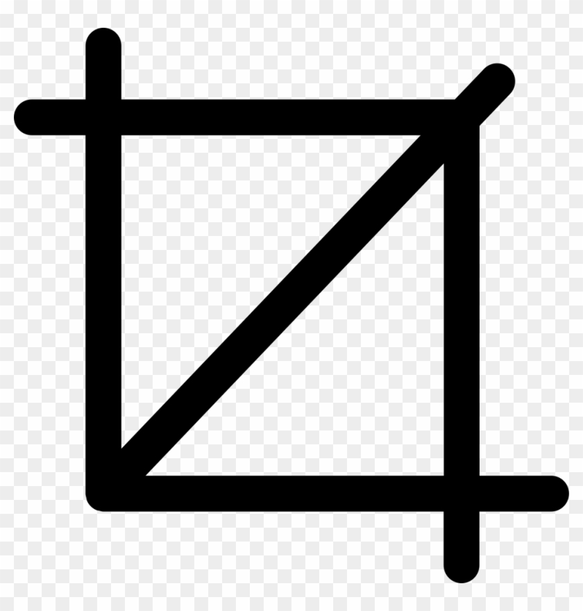 Cropping Tool Interface Square Symbol Of Straight Lines - Crop Tool Photoshop Icon #1375255