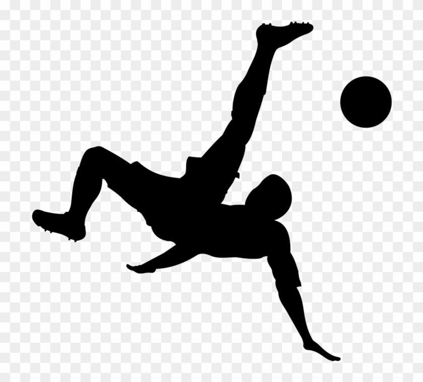 Bicycle Kick Football Player Soccer Kick - Soccer Bicycle Kick Silhouette #1375294