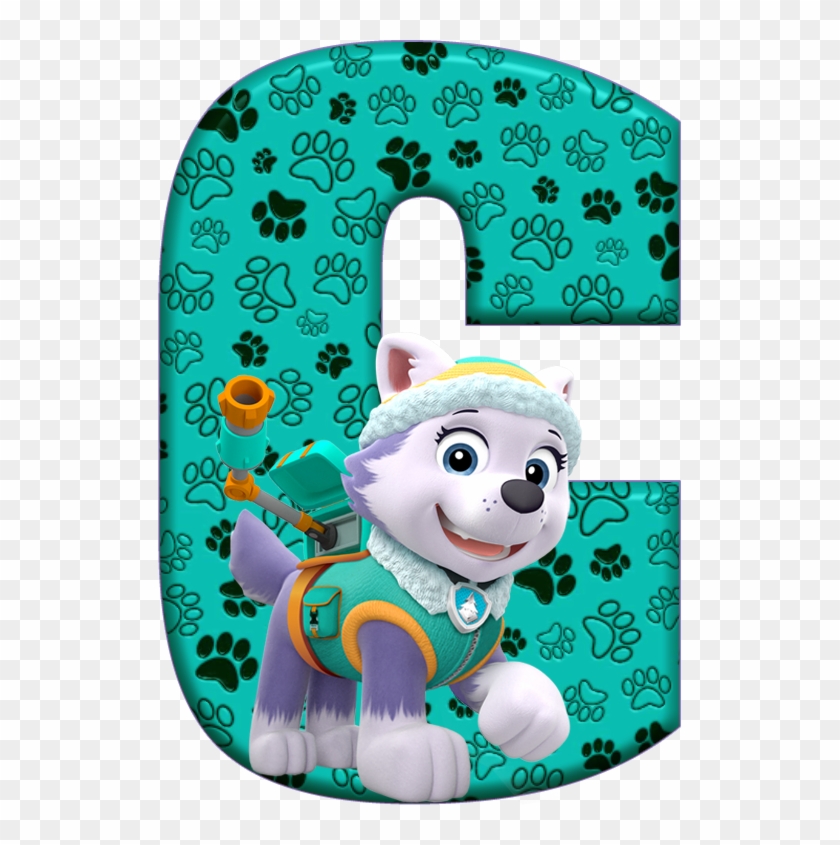 Alfabeto De Everest De Paw Patrol - Alfabeto Decorativo Patrulha Canina #1375325