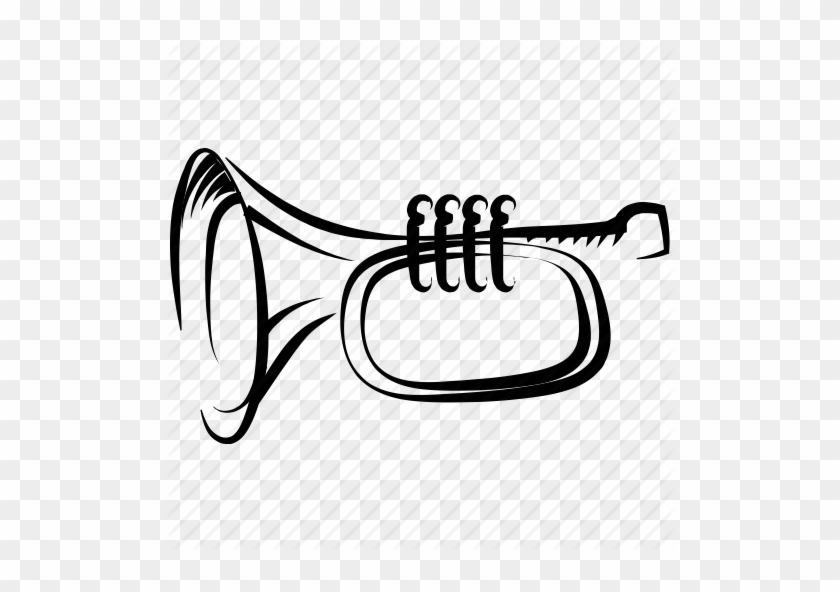 Trombone Vector Black And White Jpg Freeuse Download - Horn Instrument Black And White #1375431