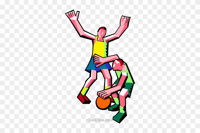 Basketball Players Royalty Free Vector Clip Art Illustration - Basketball Players Royalty Free Vector Clip Art Illustration #1375437