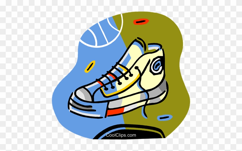 Basketball Shoe Royalty Free Vector Clip Art Illustration - Clip Art #1375455