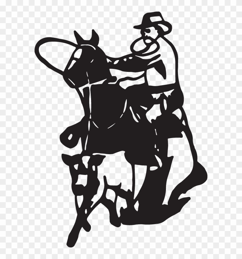 Clip Art Black And White Download Bronco Drawing Decal - Black And White Rodeo Cowboy Clipart #1375542