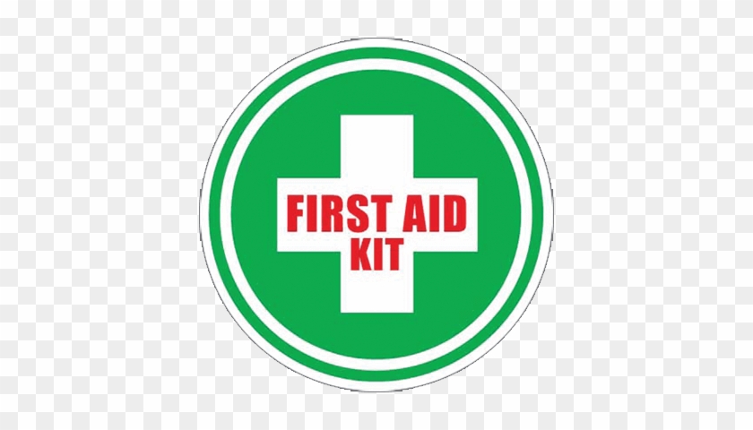 First Aid Kit Floor Sign - Durastripe 12" Round Sign - First Aid Kit #1375643