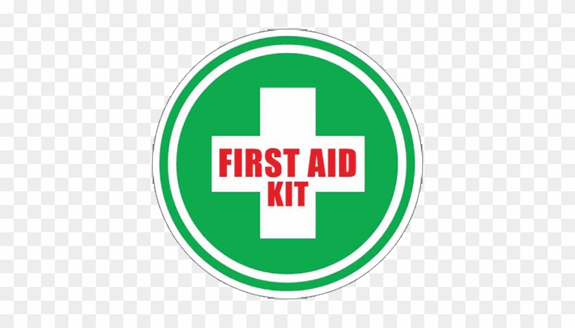 First Aid Kit Floor Sign - Durastripe 12" Round Sign - First Aid Kit #1375643