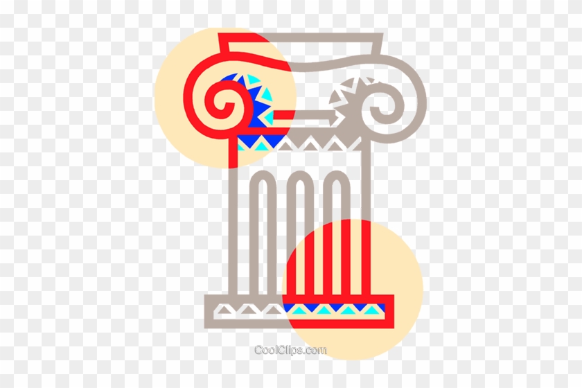 Roman Pillar Royalty Free Vector Clip Art Illustration - Illustration #1375672