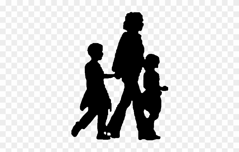 Free Collage, Birth Affirmations, Vector Clipart, Vectors, - Family Walking Silhouette Png #1375820