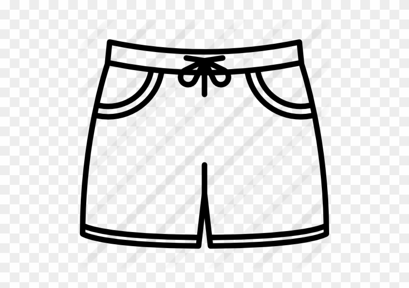 Shorts Free Icon - Clothes Clip Art Black And White Pants #1375828