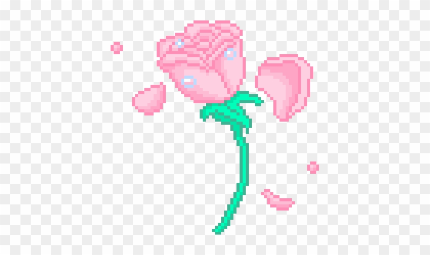 Kawaii Pixel Kawaiipixel Pixelart Rose Pink Cute Tumblr - Rose Cute Pixel Art #1375907