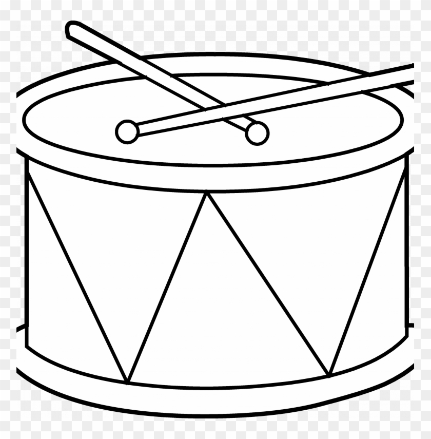 Small Size - Colouring Picture Of Drum #1375939