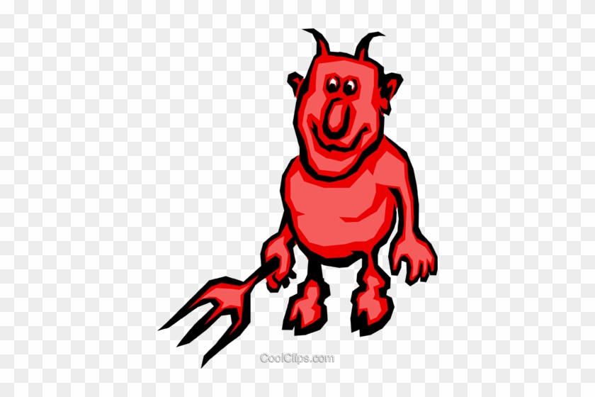 Devil With Pitch Fork Royalty Free Vector Clip Art - Bad Imagenes #1375958