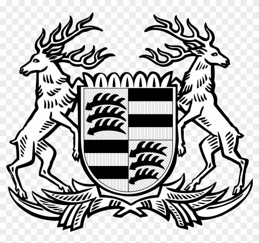 Wappen Volksstaat Württemberg - Antler Coat Of Arms #1375968