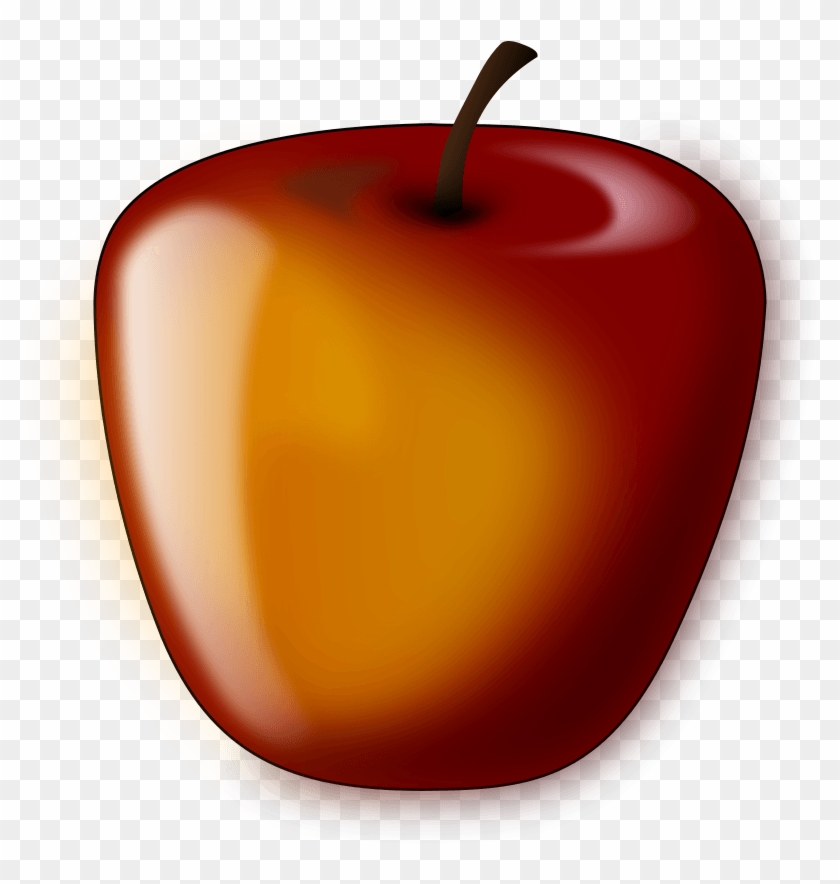 Red Shaded Apple Clipart, Vector Clip Art Online, Royalty - Clip Art #1376024