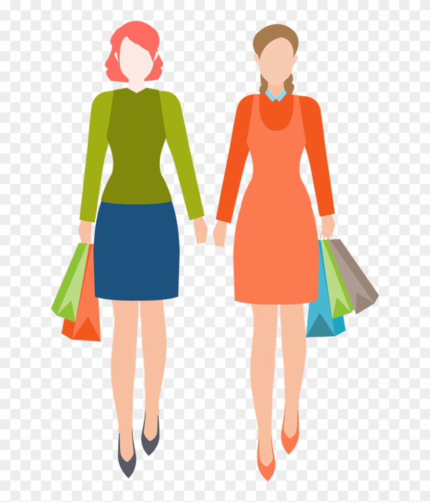 Portfolio Categories Designshop Two - Shopping Clipart Two Women #1376088
