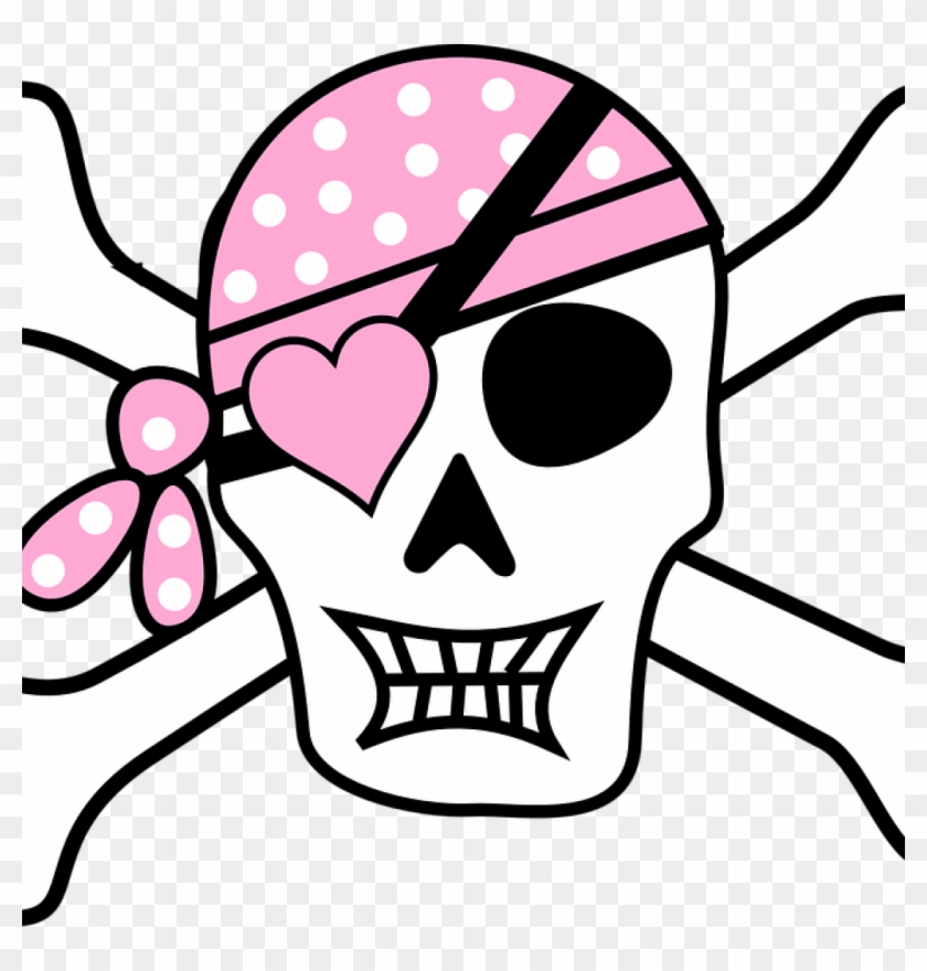Free Skull And Crossbones Clip Art Pirate Skull And - Pink Pirates #1376089
