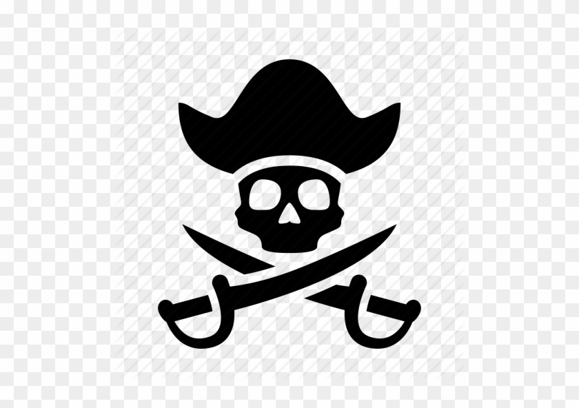 Pirate Skull Icon Clipart Jolly Roger Pirate Computer - Pirate Skull Icon #1376099