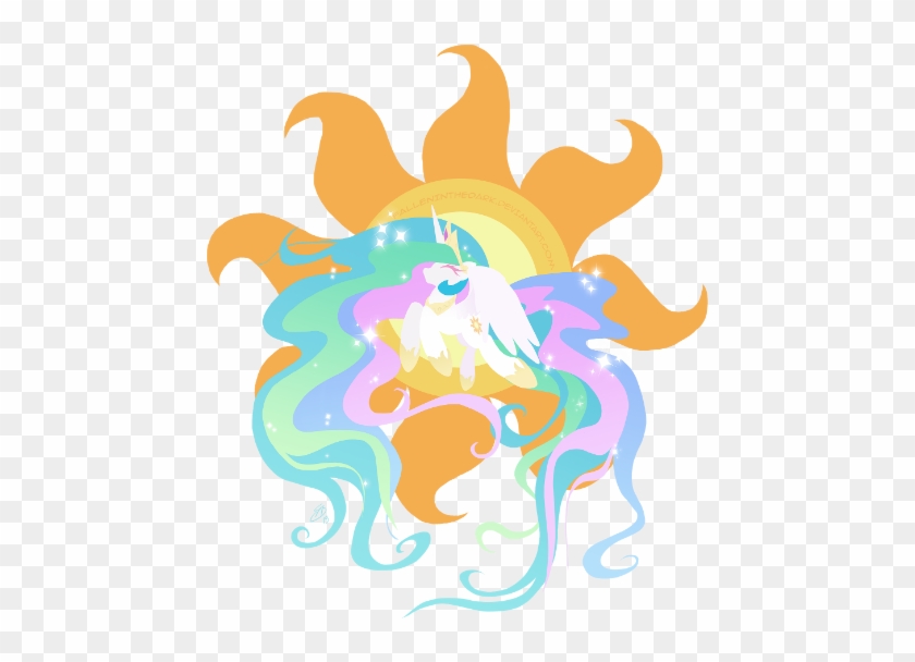 All Hail The Mighty Sun Goddess Go And Behold The Birth - Princess Celestia With The Sun #1376251