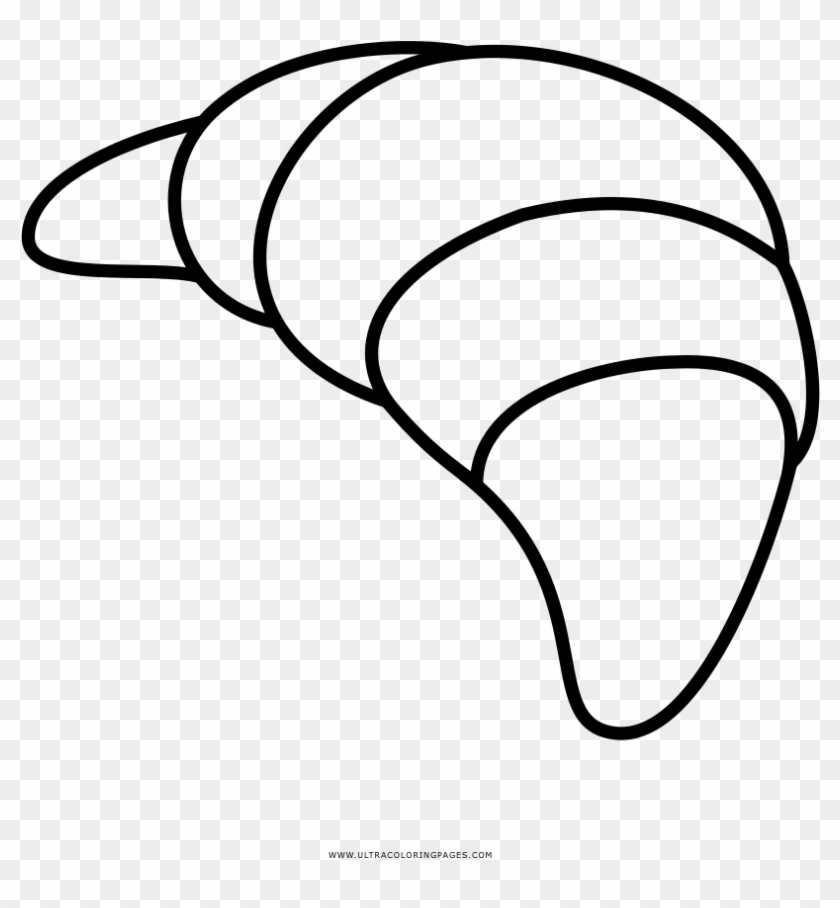 Plat Drawing Bread Clipart Free - Croissant Drawing Png #1376312