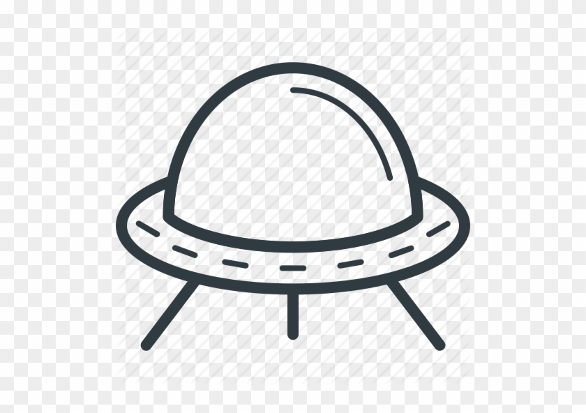 Download Ufo Outline Transparent Clipart Flying Saucer - Outline Images Of Spaceship #1376363