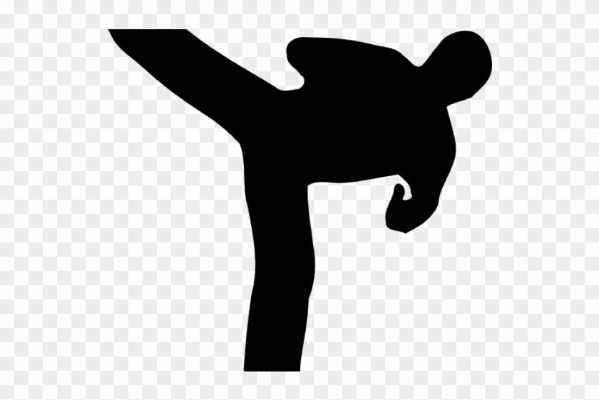 Martial Arts Clipart Defence - Silhouette Taekwondo Png #1376384