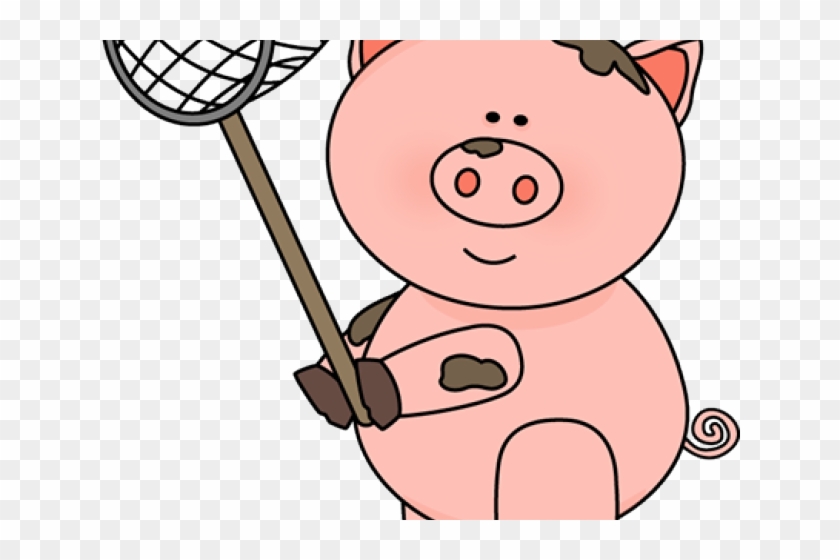 Pig In Mud Clipart - Gold Heart #1376605