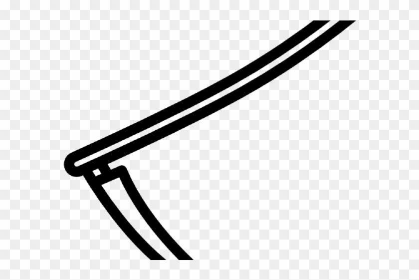 Drawn Scythe Agricultural - Line Art #1376704