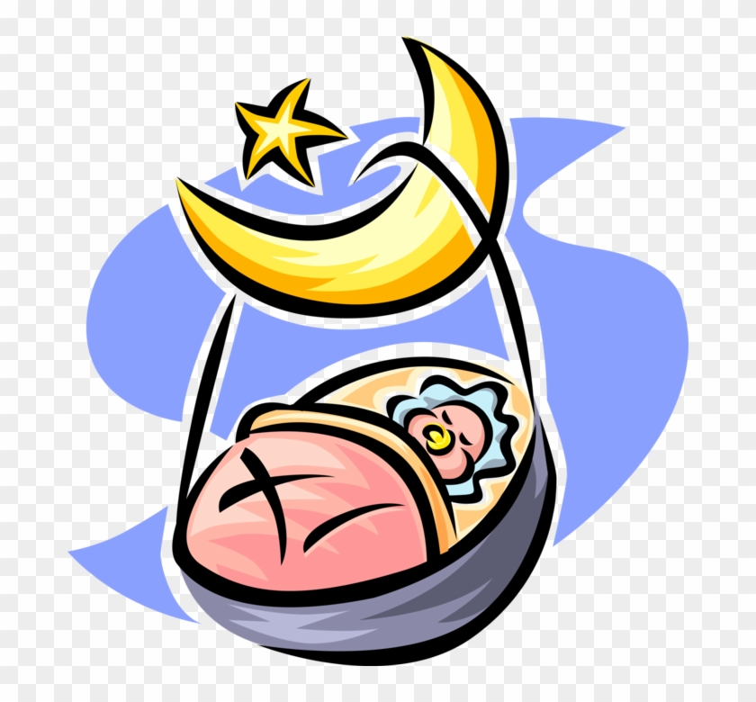 Schlafendes Baby Vektor Clipart Bild Vc063231 Coolclipscom - Clip Art #1376705