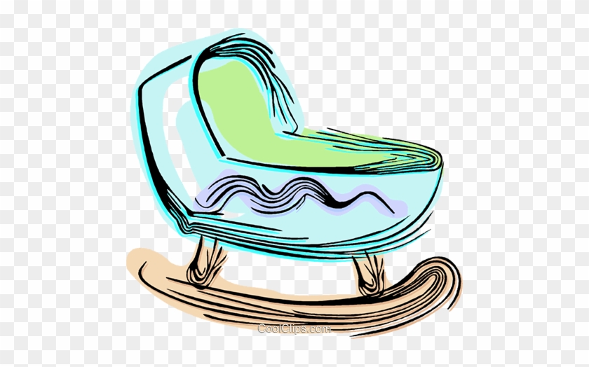 Baby Crib Royalty Free Vector Clip Art Illustration - Clip Art #1376706