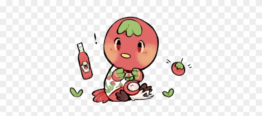 Tom Ato And Ketchup Being Bffs - Animal Crossing Ketchup Pixel #1376976