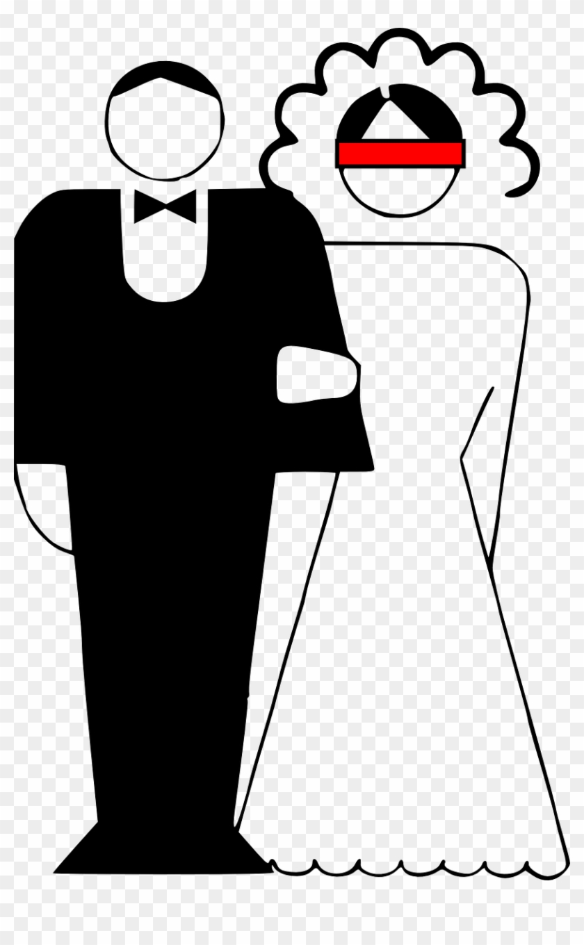 Wedding, Wedding, Couple, Bride, Groom, Marriage - Bride And Groom Clip Art #1377089
