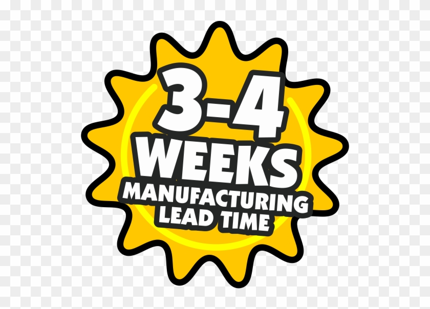 3-4 Weeks Manufacturing Lead Time - Vector Graphics #1377091