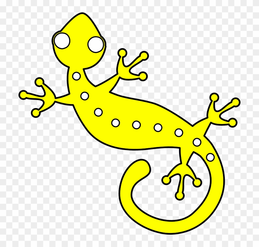 Collection Of Newt Clipart - Yellow Spotted Lizard Transparent #1377123