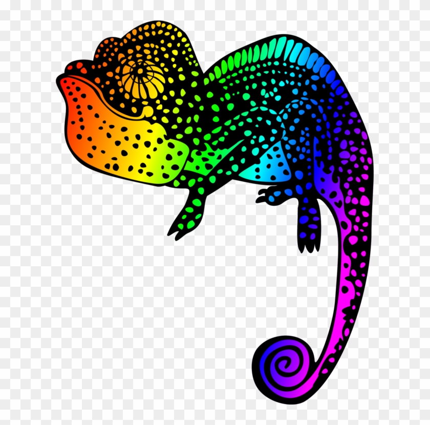 Chameleons Reptile Drawing Line Art Silhouette - Chameleons #1377130