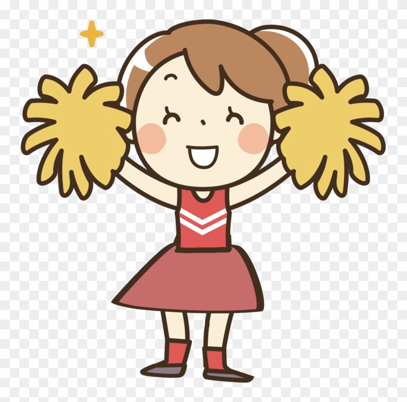 Cheerleading Pom-pom Cartoon Megaphone Illustrator - Imagenes De Porristas Animado #1377300